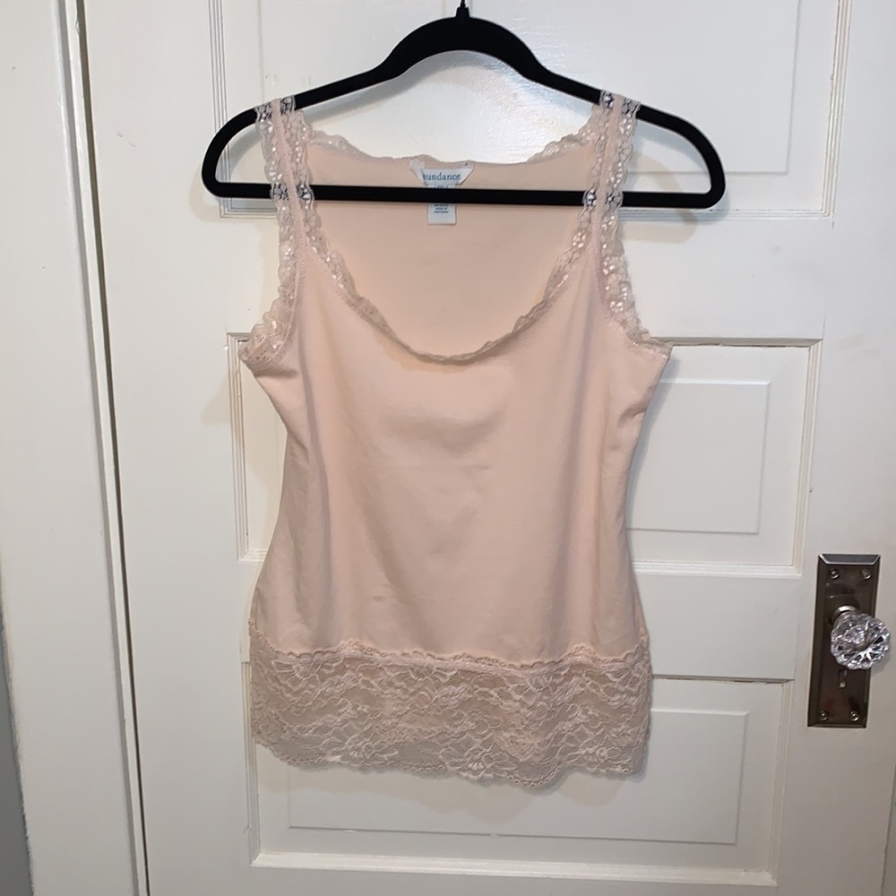 Sundance Delicate Lace V Neck Elan Tank Sz M Petite - Picture 2 of 13